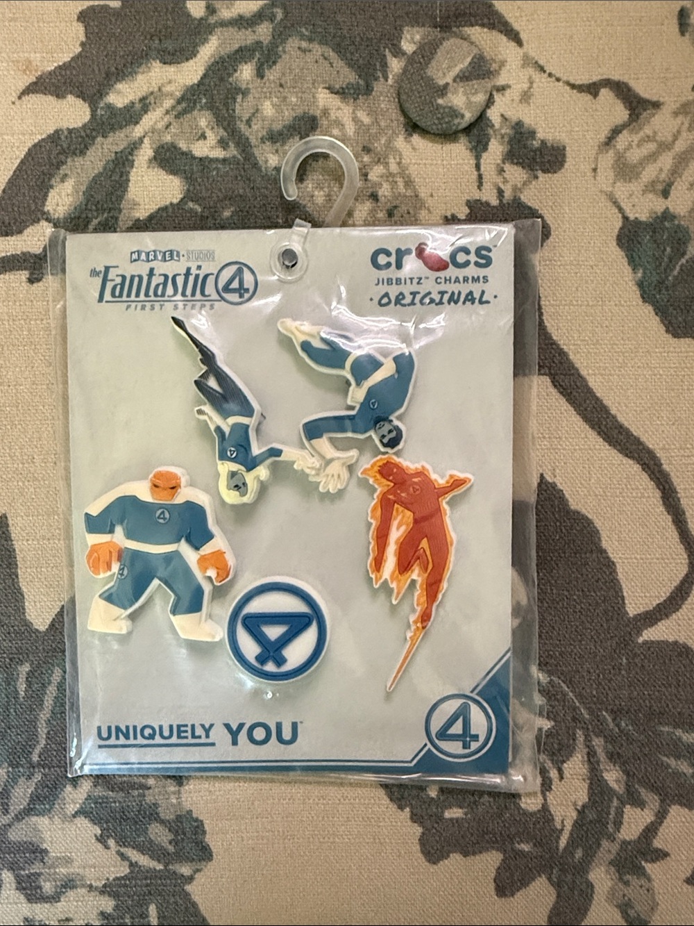 CROCS Fantastic Four Jibbitz Charm Set - Blue & Orange
